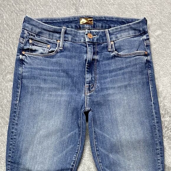 Mother The High Waisted Looker Ankle Fray Jeans Women's Size 28 - Picture 6 of 15